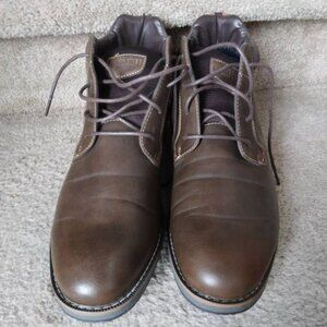 Nunn Bush Men’s Mid High Brown, Memory Foam Comfort Gel Dress Shoes sz 11w